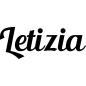 Preview: Letizia - Schriftzug aus Birke-Sperrholz