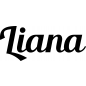 Preview: Liana - Schriftzug aus Birke-Sperrholz
