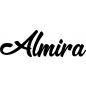 Preview: Almira - Schriftzug aus Buchenholz