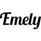 Preview: Emely - Schriftzug aus Buchenholz