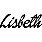 Preview: Lisbeth - Schriftzug aus Buchenholz