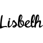 Preview: Lisbeth - Schriftzug aus Buchenholz