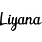 Preview: Liyana - Schriftzug aus Buchenholz
