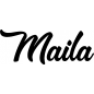 Preview: Maila - Schriftzug aus Buchenholz