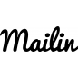 Preview: Mailin - Schriftzug aus Buchenholz