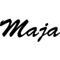 Preview: Maja - Schriftzug aus Buchenholz