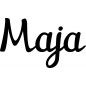 Preview: Maja - Schriftzug aus Buchenholz