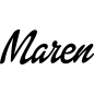 Preview: Maren - Schriftzug aus Buchenholz