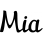 Preview: Mia - Schriftzug aus Buchenholz