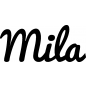 Preview: Mila - Schriftzug aus Buchenholz