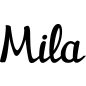 Preview: Mila - Schriftzug aus Buchenholz