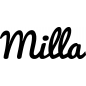 Preview: Milla - Schriftzug aus Buchenholz