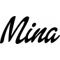 Preview: Mina - Schriftzug aus Buchenholz