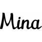 Preview: Mina - Schriftzug aus Buchenholz