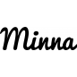 Preview: Minna - Schriftzug aus Buchenholz