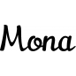 Preview: Mona - Schriftzug aus Buchenholz