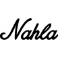 Preview: Nahla - Schriftzug aus Buchenholz