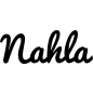 Preview: Nahla - Schriftzug aus Buchenholz