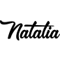 Preview: Natalia - Schriftzug aus Buchenholz