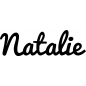 Preview: Natalie - Schriftzug aus Buchenholz