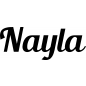 Preview: Nayla - Schriftzug aus Buchenholz