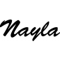 Preview: Nayla - Schriftzug aus Buchenholz