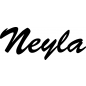 Preview: Neyla - Schriftzug aus Buchenholz