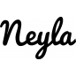 Preview: Neyla - Schriftzug aus Buchenholz