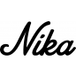 Preview: Nika - Schriftzug aus Buchenholz