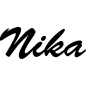 Preview: Nika - Schriftzug aus Buchenholz