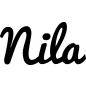 Preview: Nila - Schriftzug aus Buchenholz