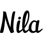 Preview: Nila - Schriftzug aus Buchenholz