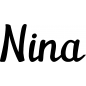 Preview: Nina - Schriftzug aus Buchenholz