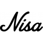 Preview: Nisa - Schriftzug aus Buchenholz
