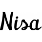 Preview: Nisa - Schriftzug aus Buchenholz