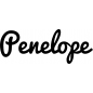 Preview: Penelope - Schriftzug aus Buchenholz