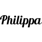 Preview: Philippa - Schriftzug aus Buchenholz