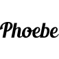 Preview: Phoebe - Schriftzug aus Buchenholz