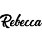 Preview: Rebecca - Schriftzug aus Buchenholz
