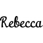 Preview: Rebecca - Schriftzug aus Buchenholz