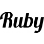 Preview: Ruby - Schriftzug aus Buchenholz