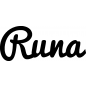 Preview: Runa - Schriftzug aus Buchenholz