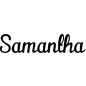 Preview: Samantha - Schriftzug aus Buchenholz