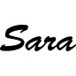 Preview: Sara - Schriftzug aus Buchenholz