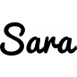 Preview: Sara - Schriftzug aus Buchenholz
