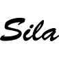 Preview: Sila - Schriftzug aus Buchenholz