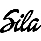 Preview: Sila - Schriftzug aus Buchenholz
