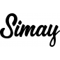 Preview: Simay - Schriftzug aus Buchenholz