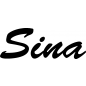 Preview: Sina - Schriftzug aus Buchenholz
