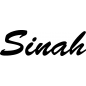 Preview: Sinah - Schriftzug aus Buchenholz